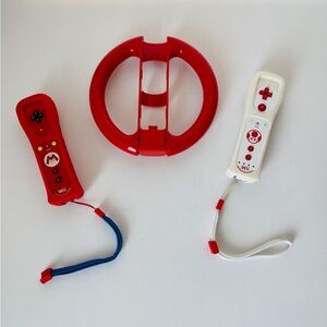 Nintendo Wii Remote Plus Bundle - Mario & Toad Editions - Tested & Working